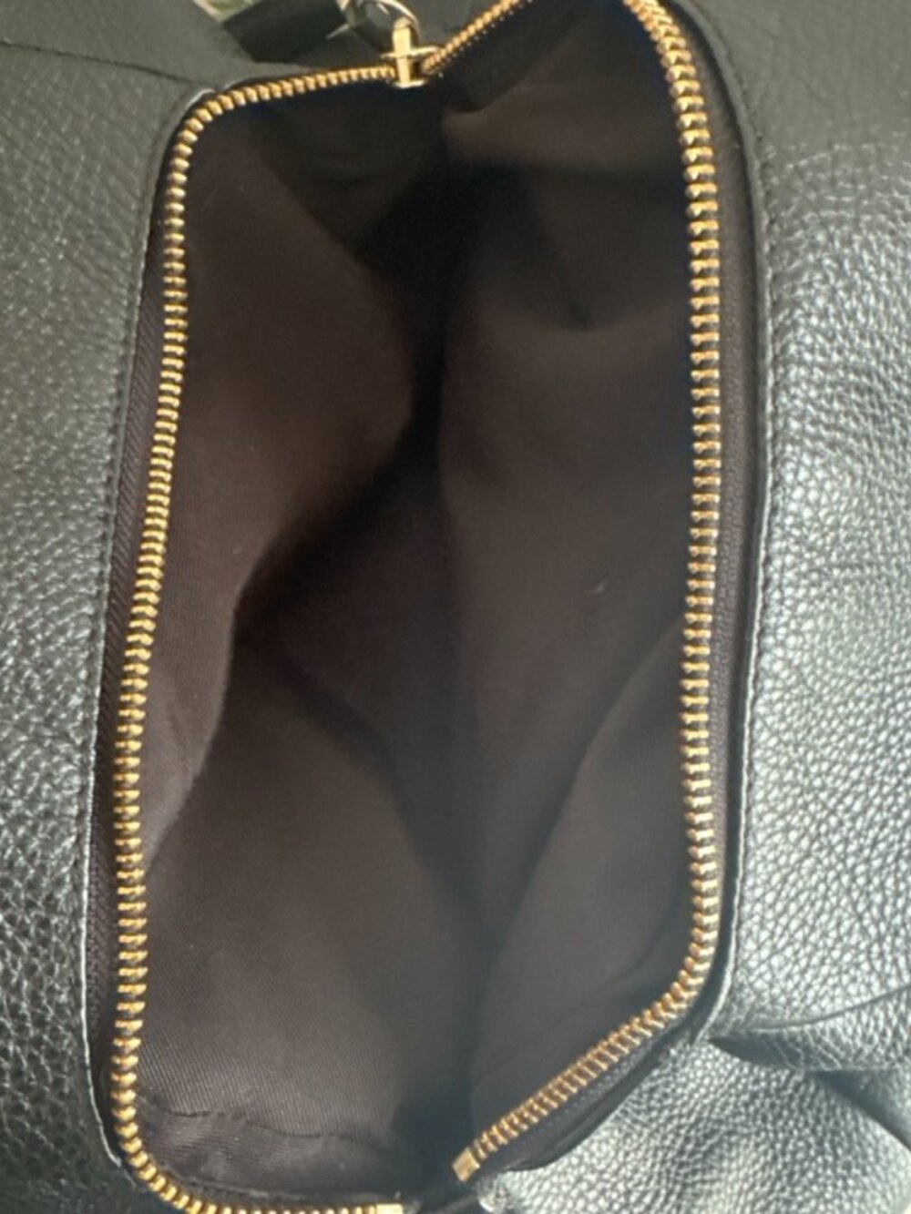 Coach Hallie Shoulder Bag Black Pebbled Leather with Gold Hardware - Picture 11 of 16